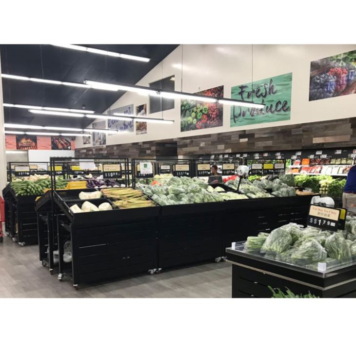 Supermarket Fruit Vegetable Display Rack