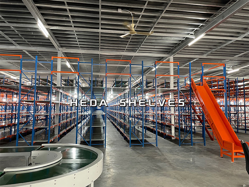 Multi-Level Mezzanine Floor Racking System For Warehouse Storage