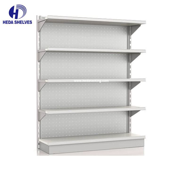 White Wall Supermarket Shelving