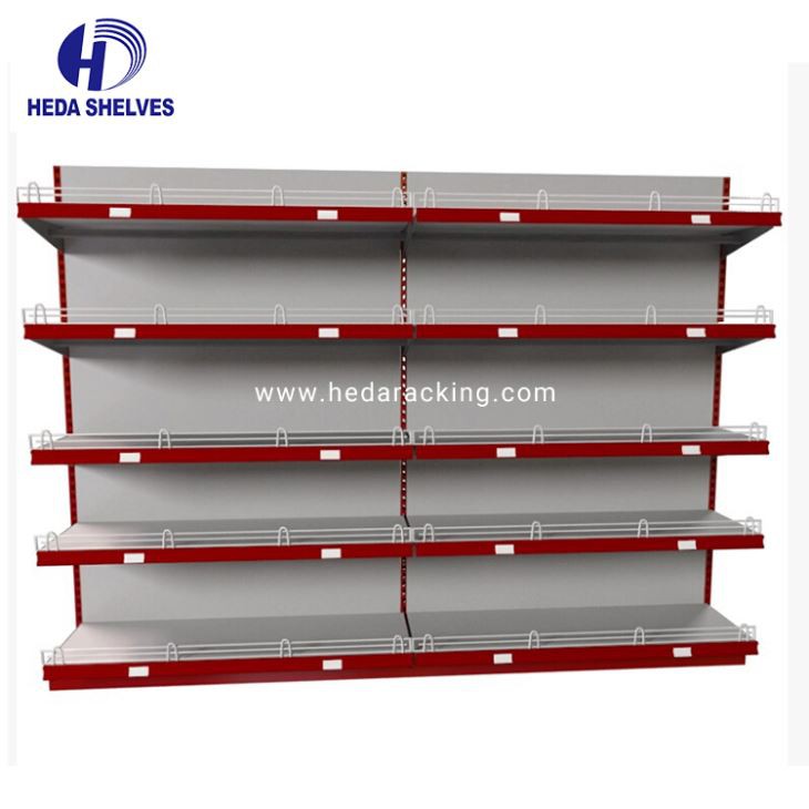 Red And White Store Wall Shelf