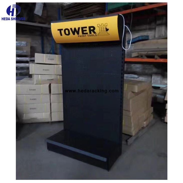 yellow-black display racking for branding