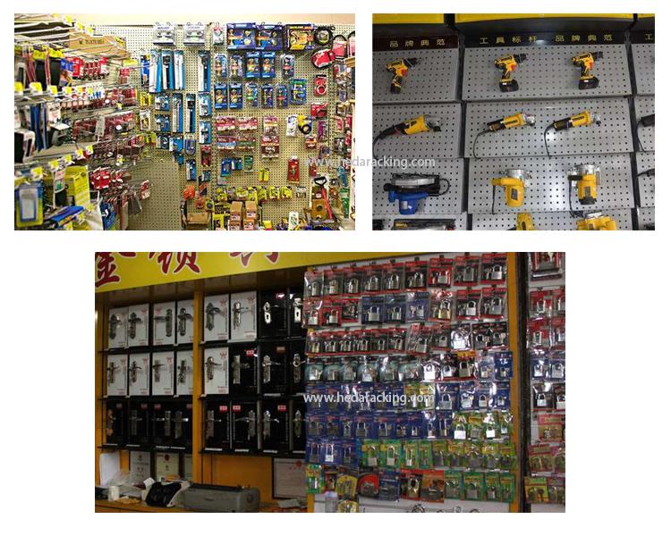 retail store display rack for tools