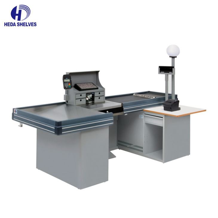 Checkout Counter with Conveyor Belt